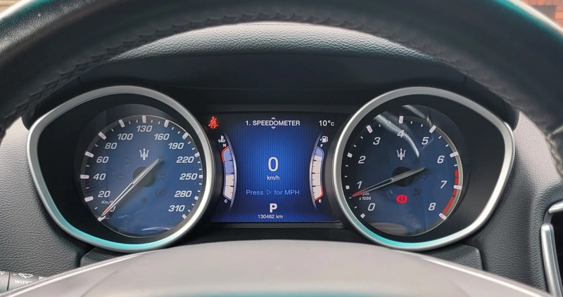 Maserati Ghibli cena 95000 przebieg: 130000, rok produkcji 2014 z Piaseczno małe 211